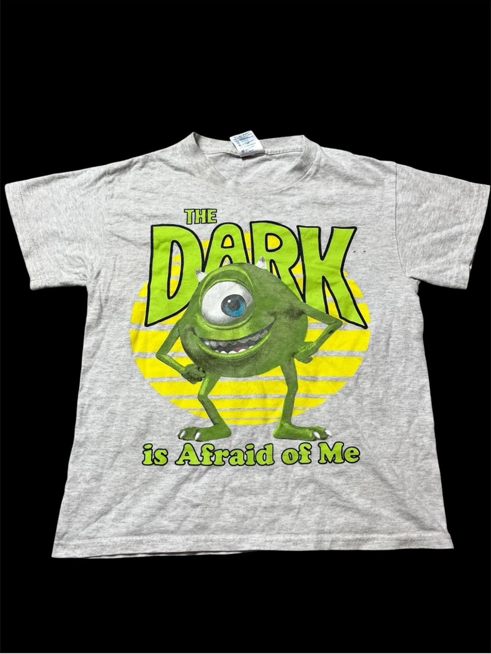 Vintage Youth Disney Monsters Inc Mike Wazowski Gray Shirt